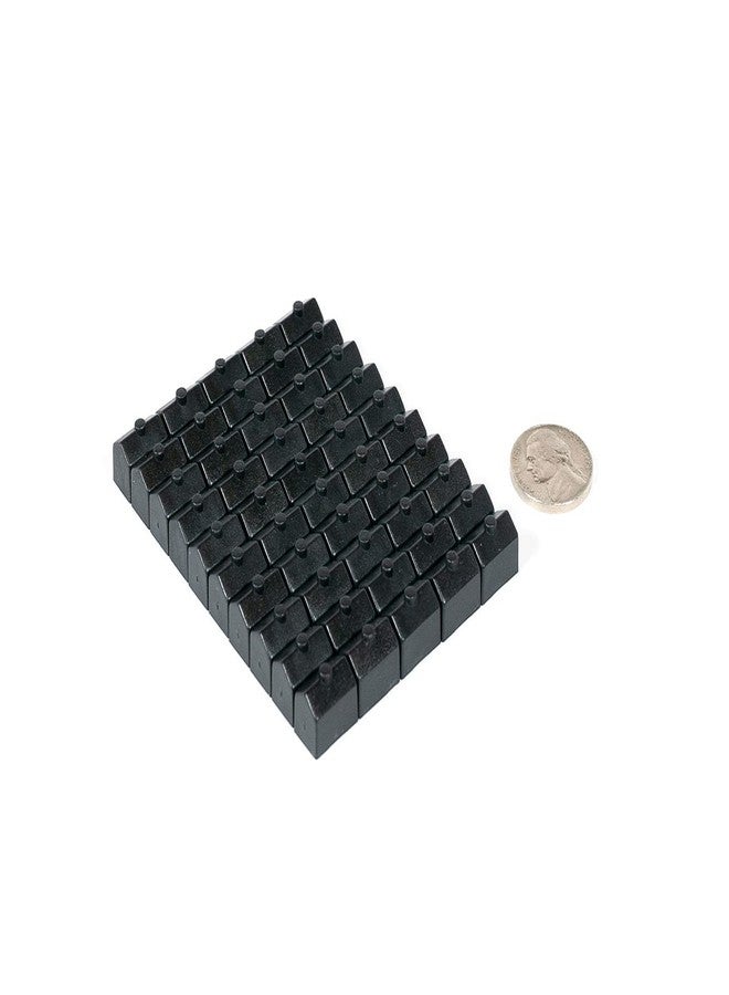 Morrison Games Plastic Houses: Black Color Board Game Replacement House (Colored Miniature Town & City Buildings, Board Game Playing Pieces) | 50 Pieces - Image 3